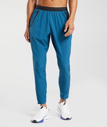 Pantalones Jogger Gymshark Híbrido Woven Hombre Azules | CO 3722JPQ